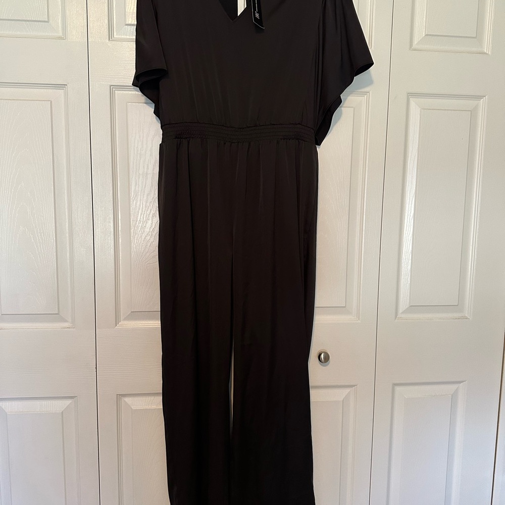 INC International Concepts Black Jumpsuit with Sleek Design